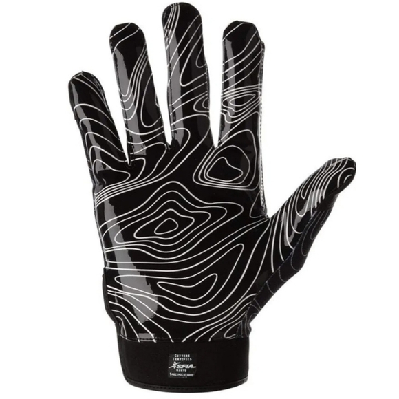 Cutters Game Day Receiver Youth Sports Gloves Black Topo - Picture 4 of 15